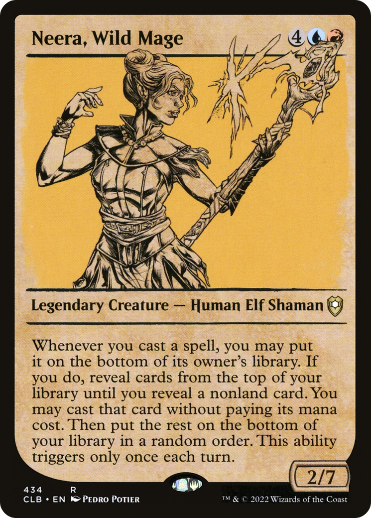 Image of Neera, Wild Mage (Showcase) (CLB-434) - Commander Legends: Battle for Baldur's Gate: (Showcase)