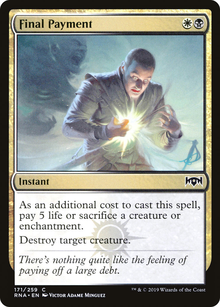 Image of Final Payment (RNA-171) - Ravnica Allegiance Foil