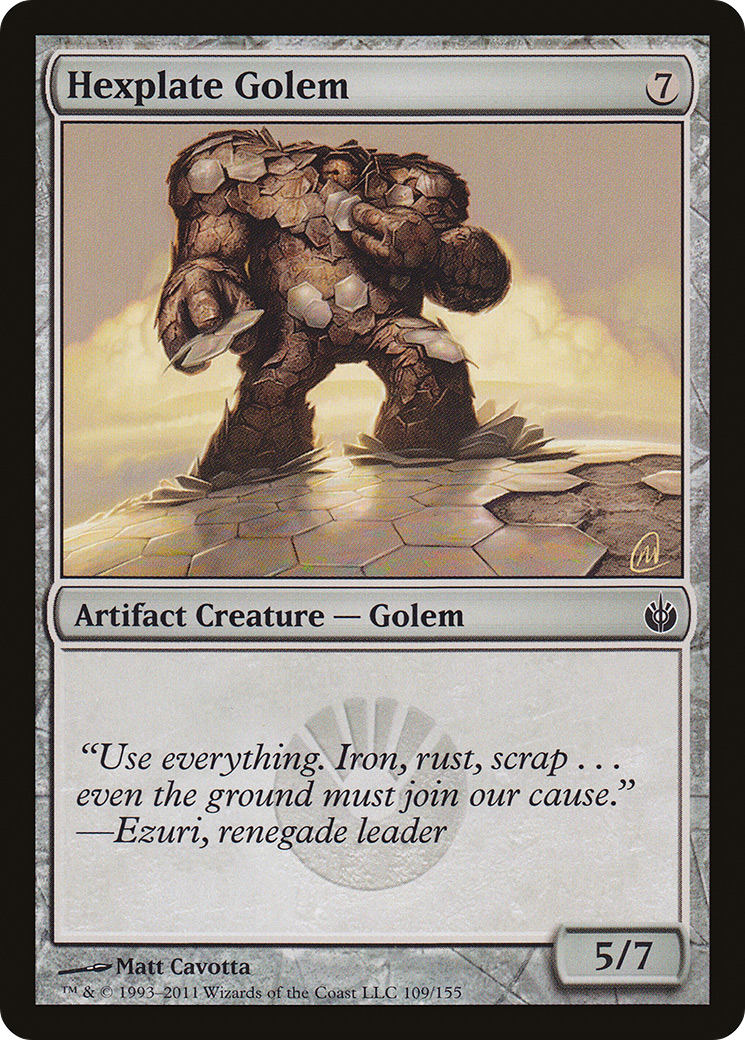 Image of Hexplate Golem (MBS-109) - Mirrodin Besieged