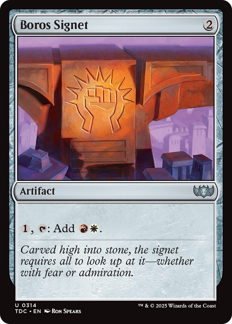 Image of Boros Signet (TDC-314) - Commander: Tarkir: Dragonstorm