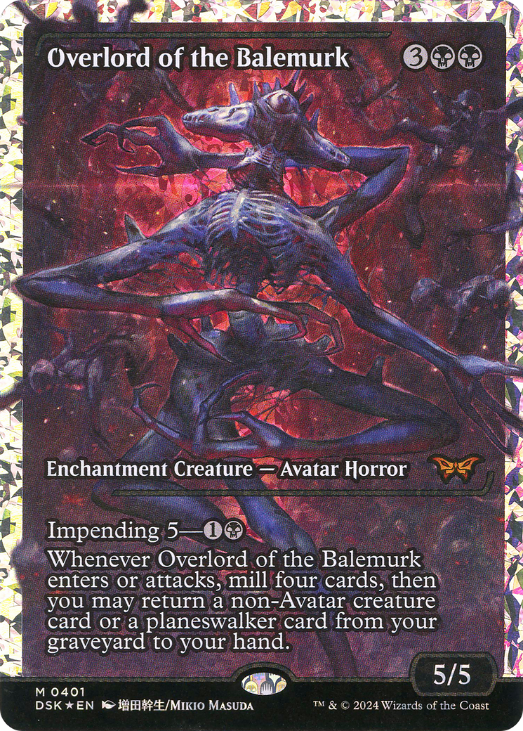 Image of Overlord of the Balemurk (Showcase) (Fracture Foil) (DSK-401) - Duskmourn: House of Horror: (Showcase) Foil