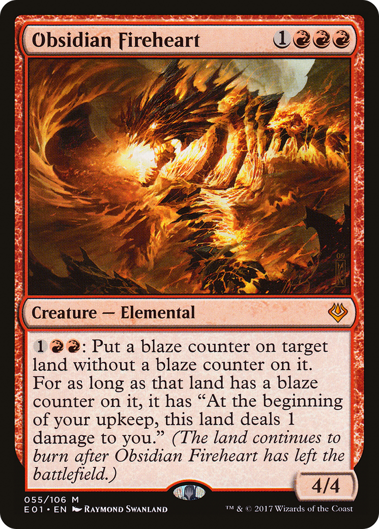 Image of Obsidian Fireheart (AC2-055) - Archenemy: Nicol Bolas