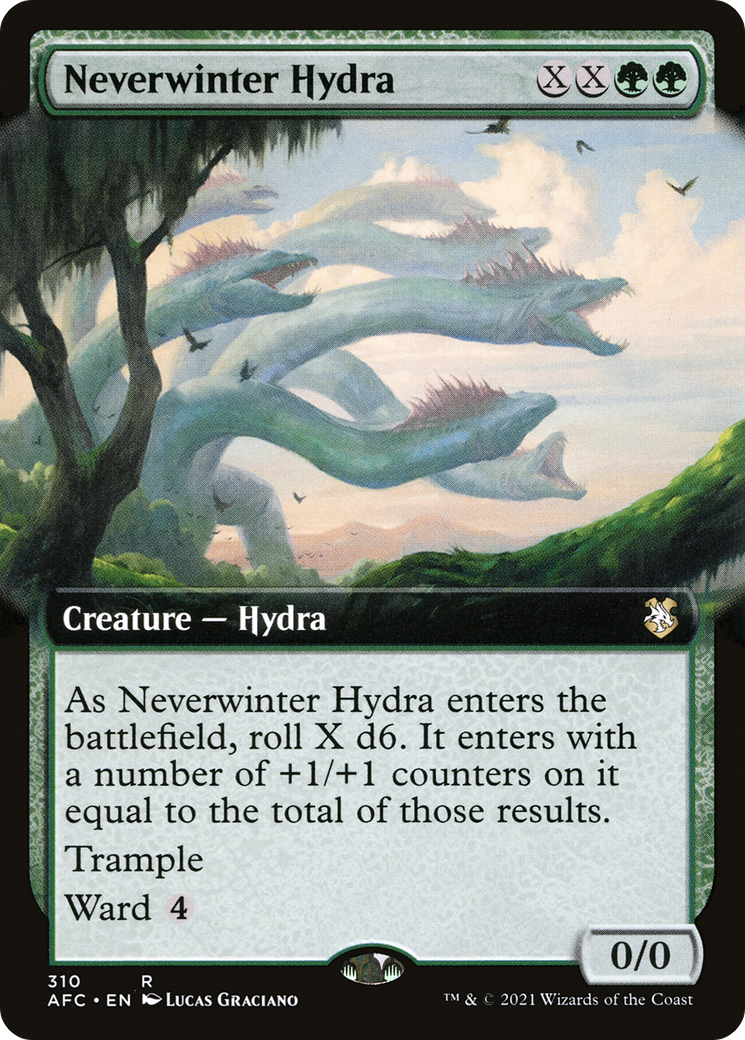 Image of Neverwinter Hydra (Extended Art) (AFC-310) - Forgotten Realms Commander: (Extended Art)