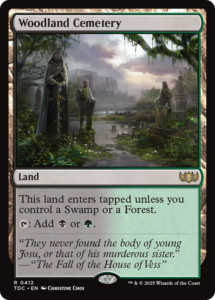 Image of Woodland Cemetery (TDC-412) - Commander: Tarkir: Dragonstorm