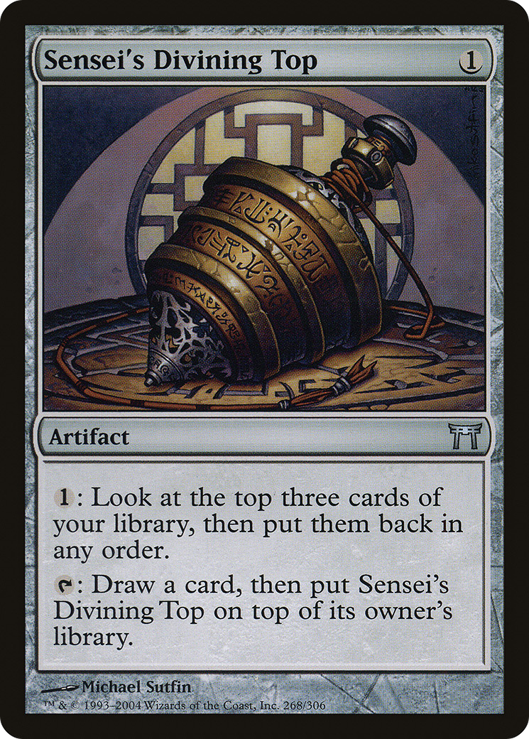 Image of Sensei's Divining Top (CHK-268) - Champions of Kamigawa Foil