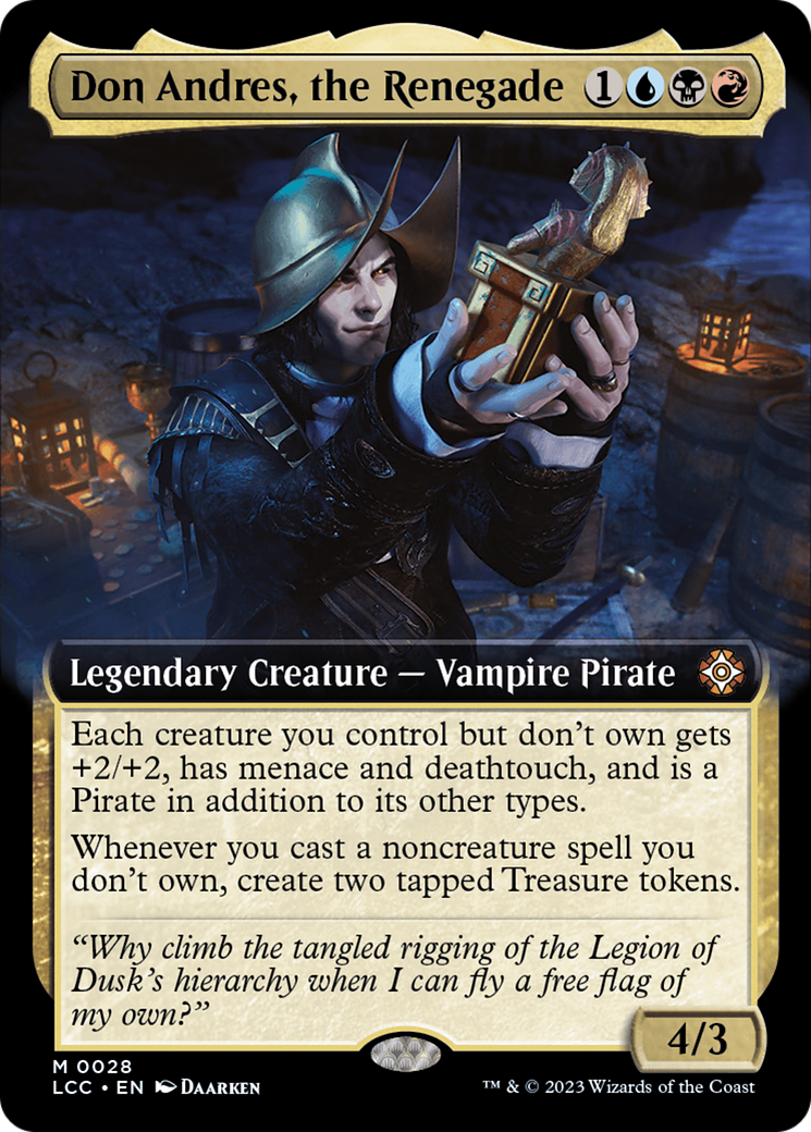 Image of Don Andres, the Renegade (Extended Art) (LCC-028) - The Lost Caverns of Ixalan Commander: (Extended Art) Foil