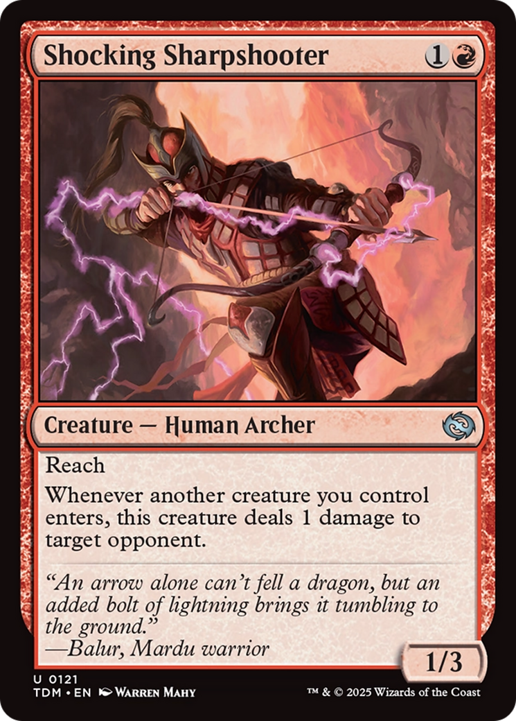 Image of Shocking Sharpshooter (TDM-121) - Tarkir: Dragonstorm
