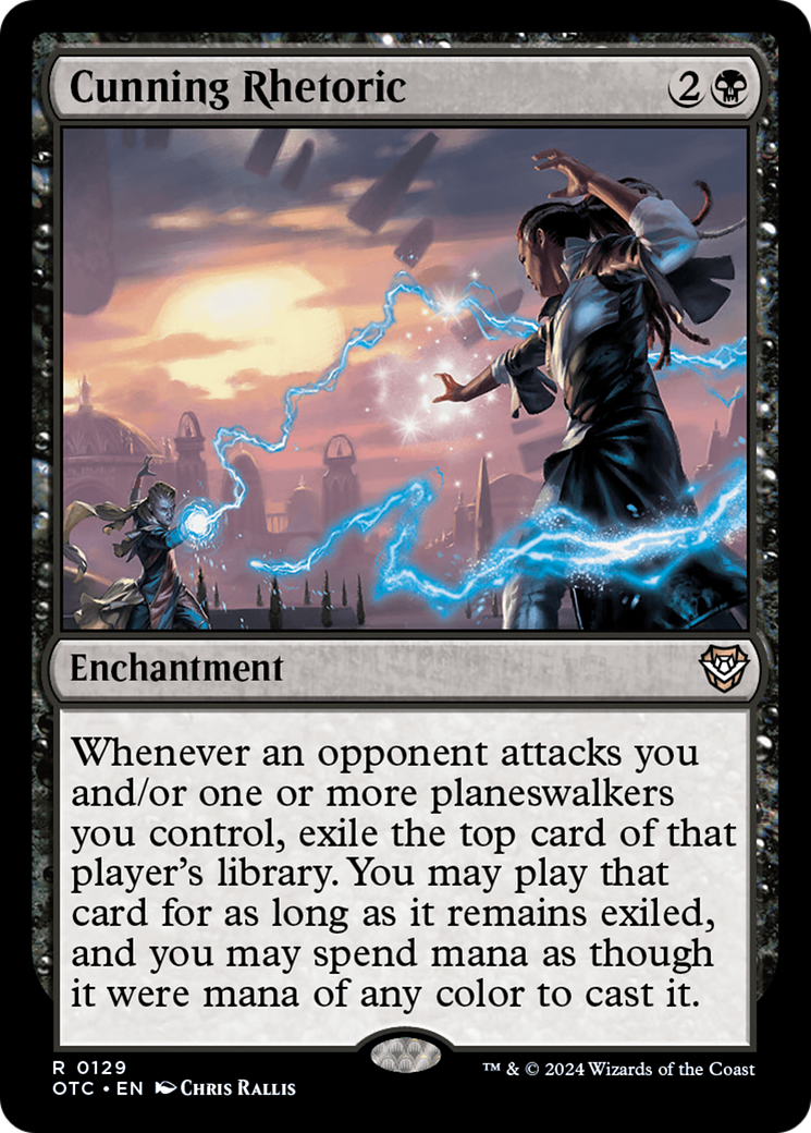 Image of Cunning Rhetoric (OTC-129) - Outlaws of Thunder Junction Commander