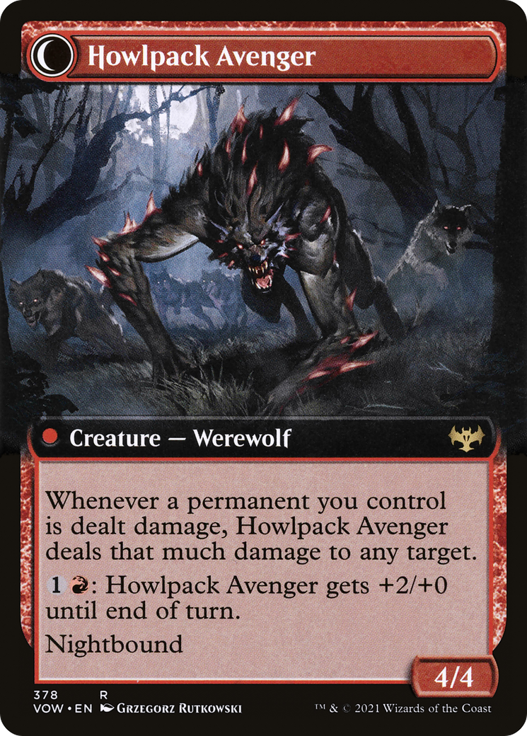 Image of Ill-Tempered Loner (Extended Art) (VOW-378) - Innistrad: Crimson Vow: (Extended Art, Double Faced Transform)