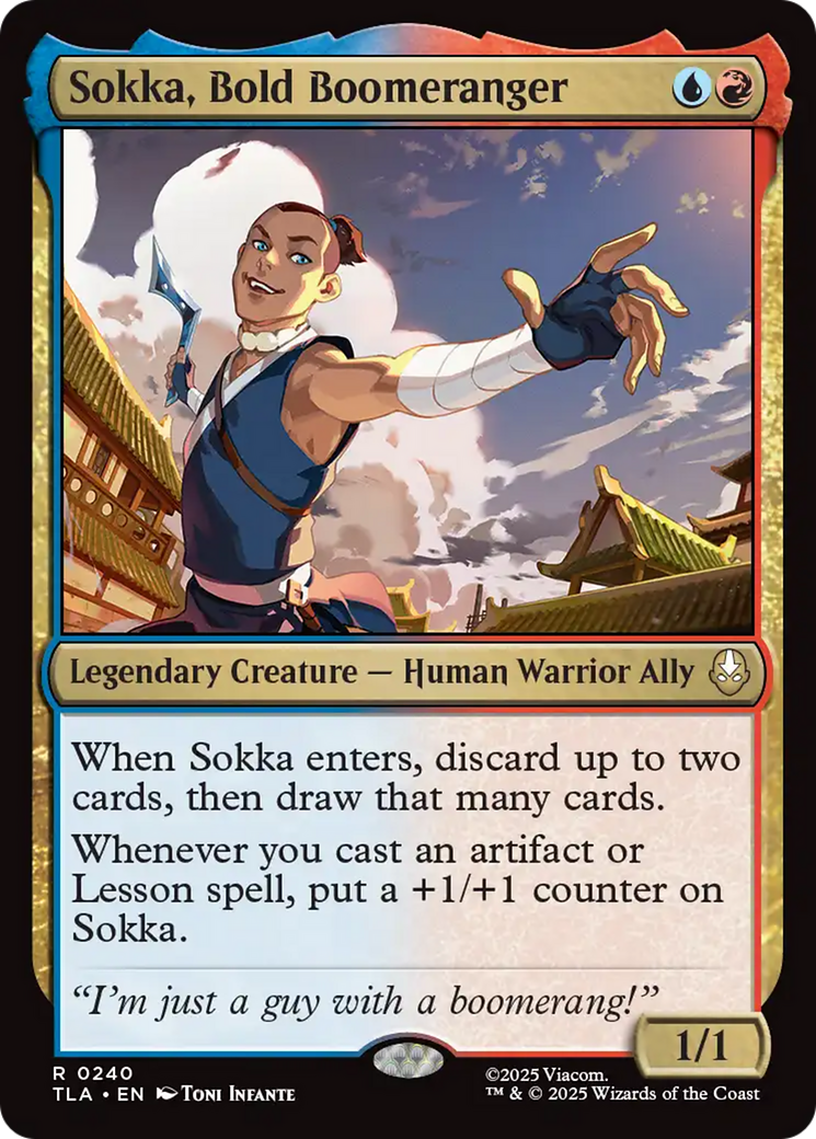 Image of Sokka, Bold Boomeranger (TLA-240) - Avatar: The Last Airbender Foil