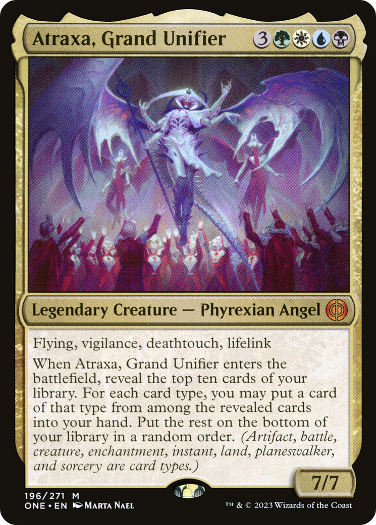Image of Atraxa, Grand Unifier (ONE-196) - Phyrexia: All Will Be One Foil