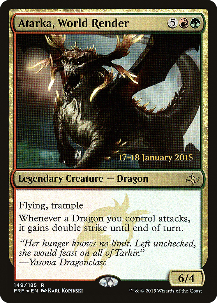Image of Atarka, World Render (PRE-149) - Fate Reforged Promos Foil