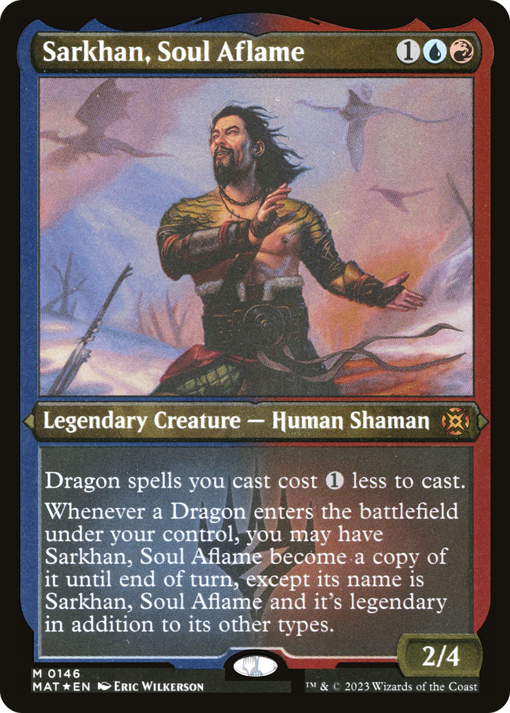 Image of Sarkhan, Soul Aflame (MAT-146) - March of the Machine: The Aftermath Etched Foil