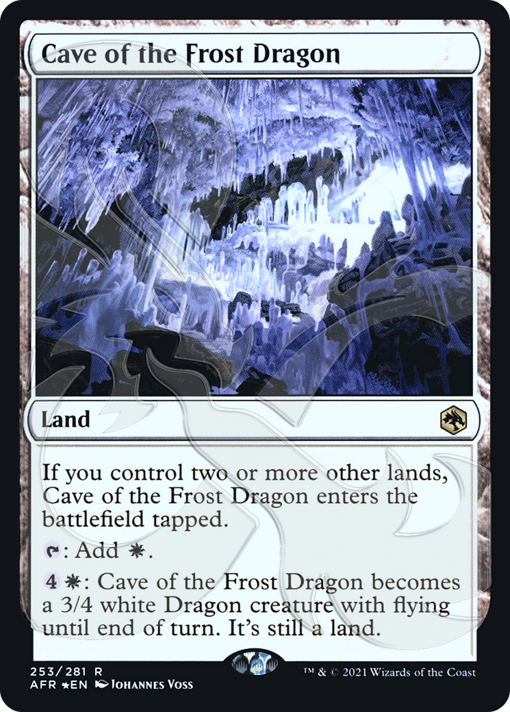 Image of Cave of the Frost Dragon (AFR&-253) - Adventures in the Forgotten Realms Promos Foil
