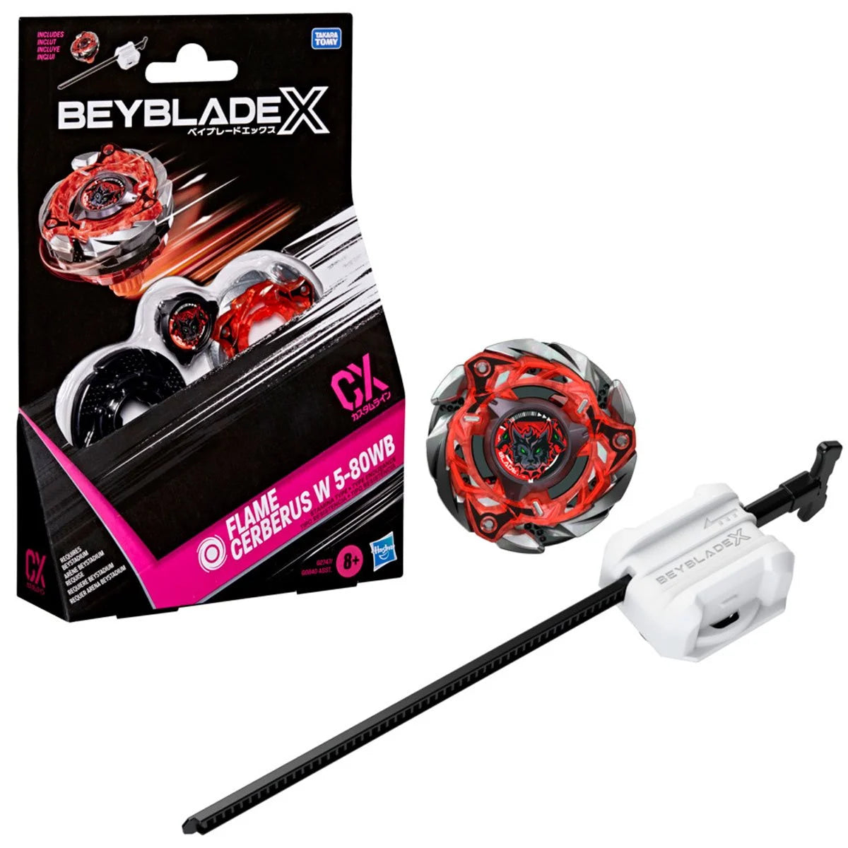 Image of Beyblade X Flame Cerberus W 5-80WB CX Starter Pack Set