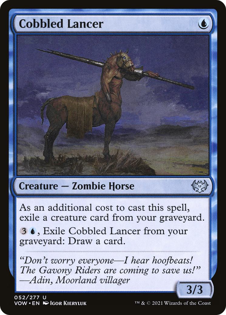 Image of Cobbled Lancer (VOW-052) - Innistrad: Crimson Vow Foil