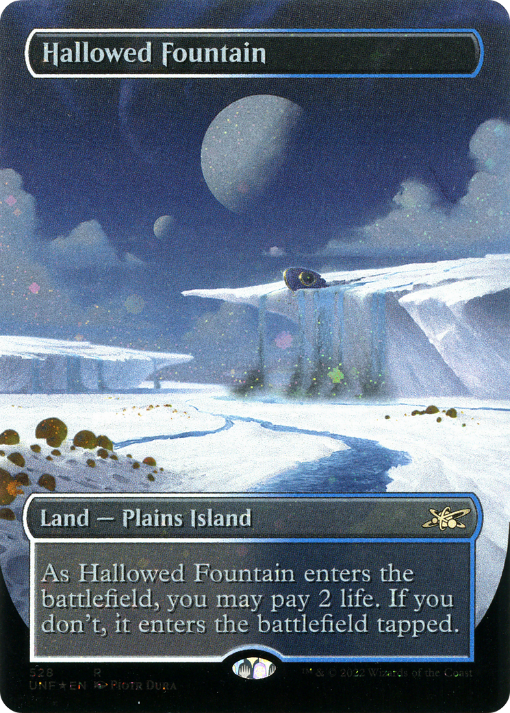 Image of Hallowed Fountain (Borderless) (Galaxy Foil) (UNF-528) - Unfinity (Borderless) Foil