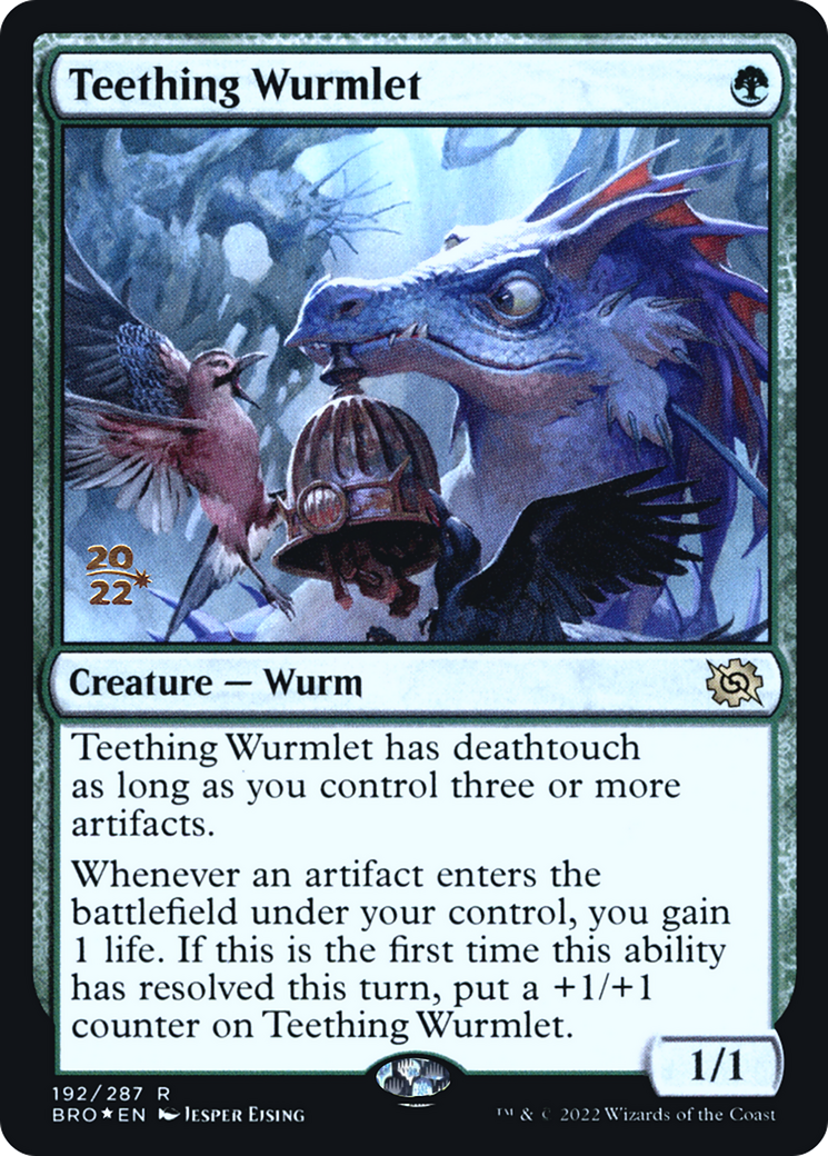 Image of Teething Wurmlet (PRE-192) - The Brothers' War Promos Foil