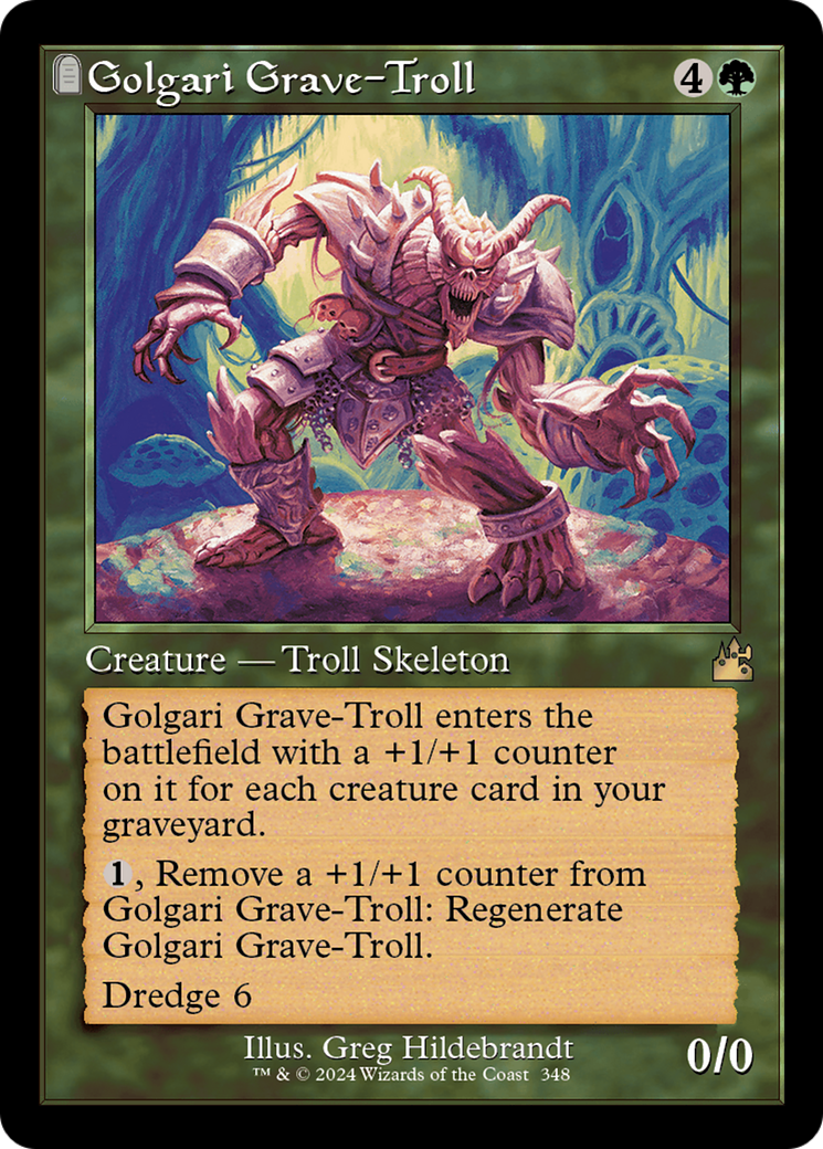 Image of Golgari Grave-Troll (Retro Frame) (RVR-348) - Ravnica Remastered: (tombstone) Foil