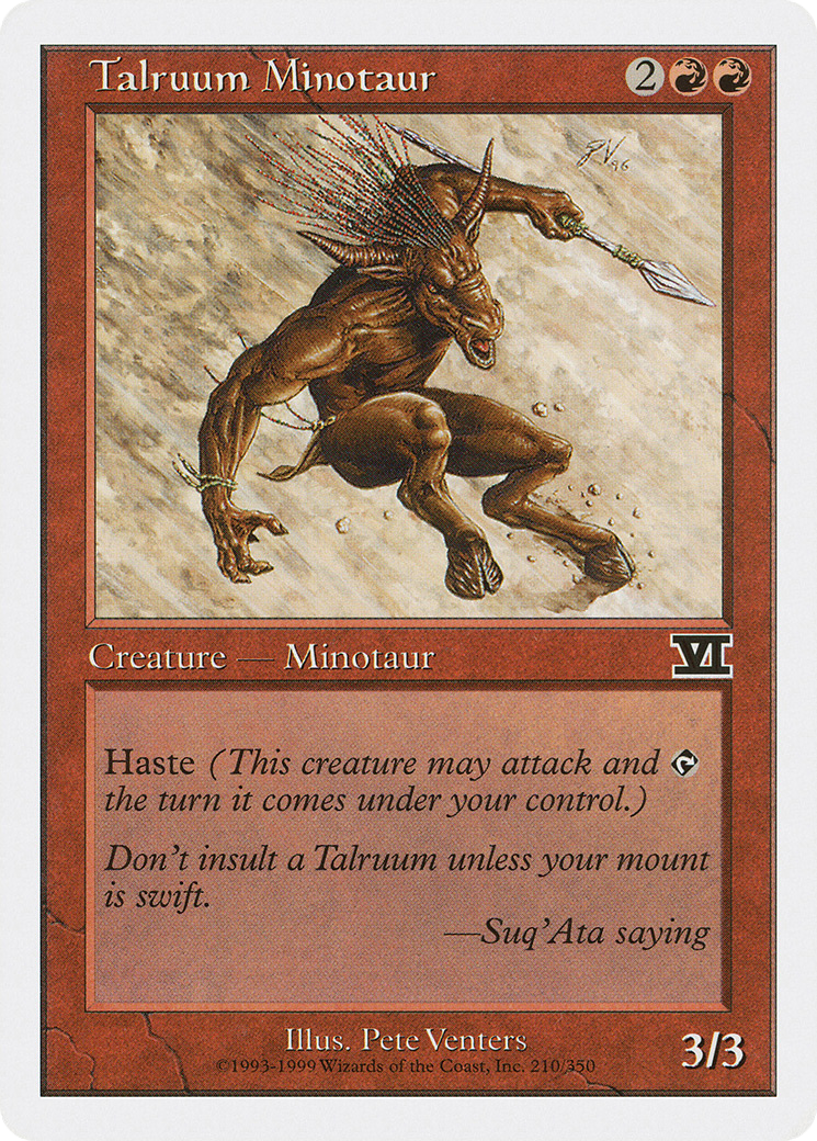 Image of Talruum Minotaur (6ED-210) - Classic Sixth Edition