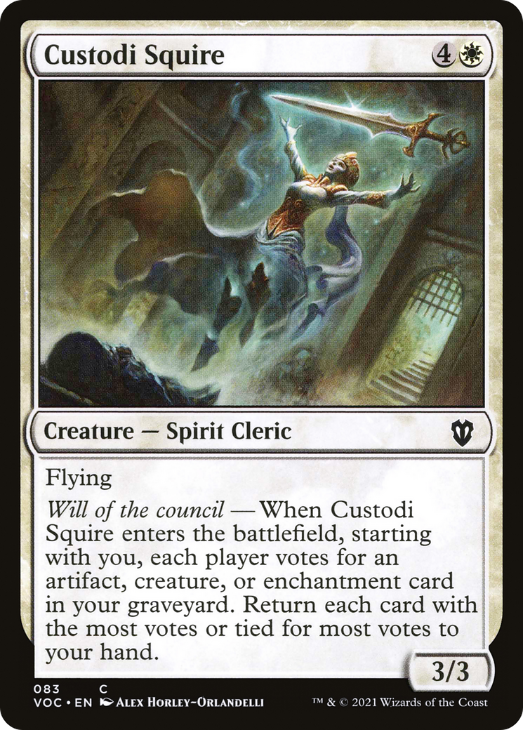 Image of Custodi Squire (VOC-083) - Crimson Vow Commander