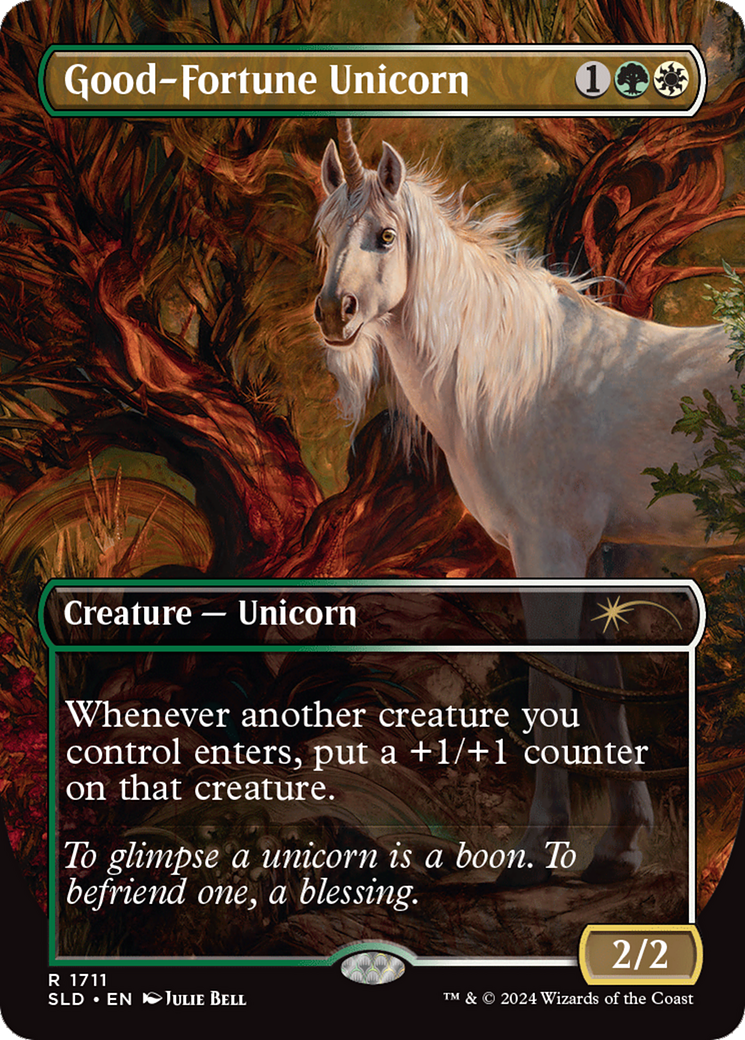 Image of Good-Fortune Unicorn (SLD-1711) - Secret Lair Drop (Borderless) Foil