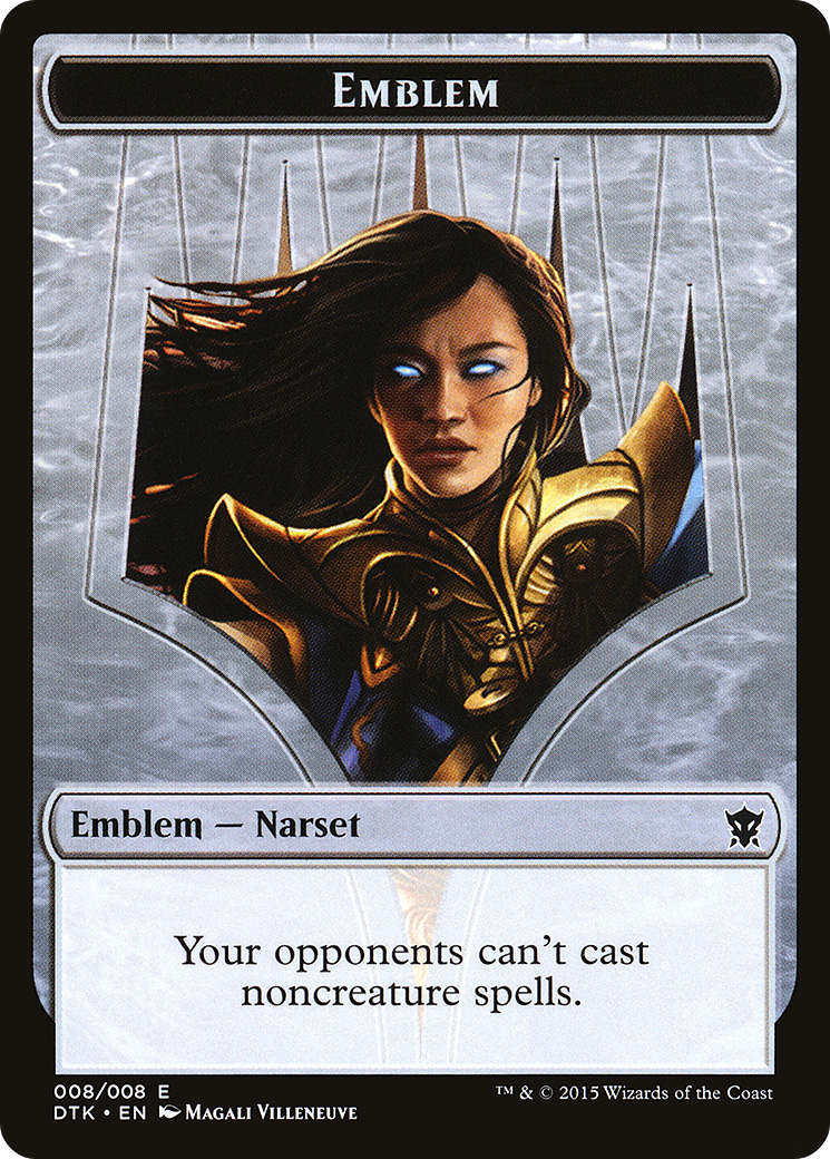 Image of Emblem - Narset Transcendent (DTK-008) - Dragons of Tarkir Tokens