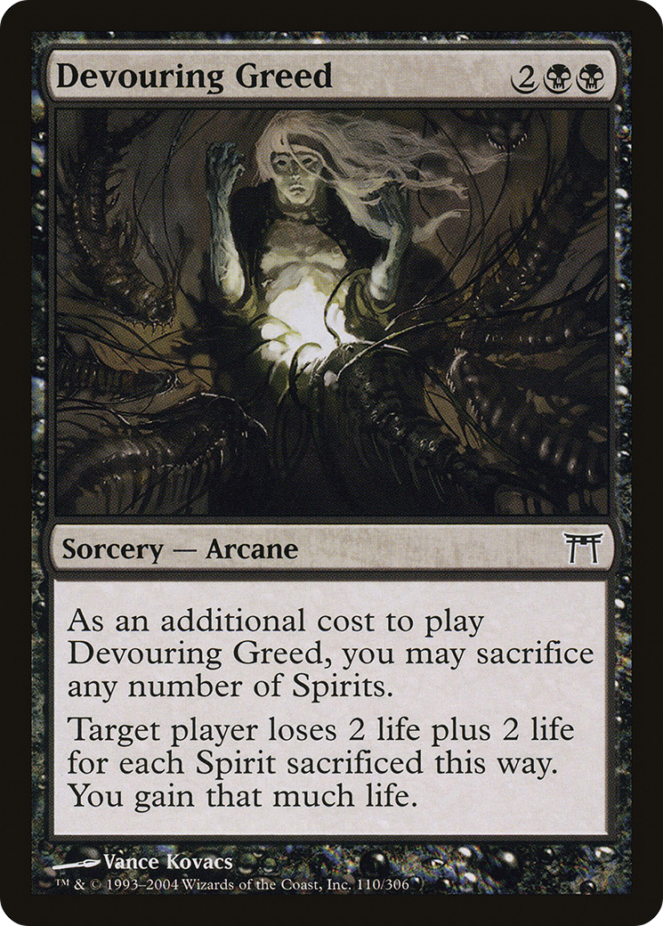 Image of Devouring Greed (CHK-110) - Champions of Kamigawa