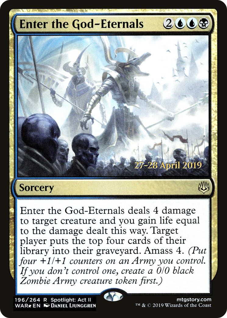 Image of Enter the God-Eternals (PRE-196) - War of the Spark Promos Foil