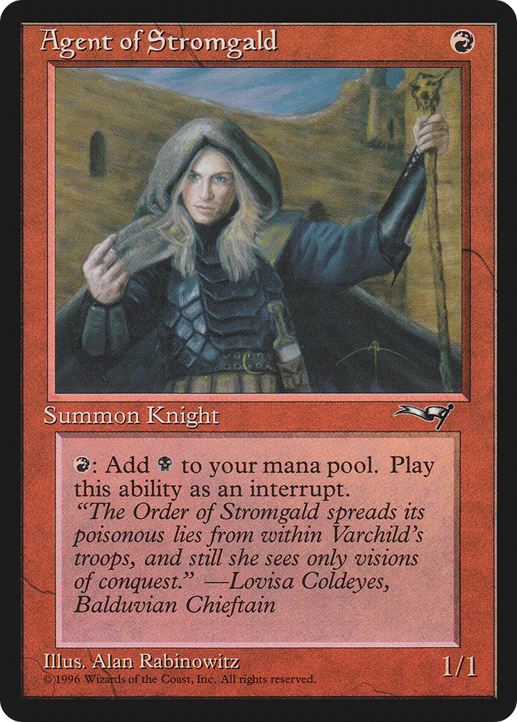 Image of Agent of Stromgald (Woman Holding Staff) (ALL-095) - Alliances