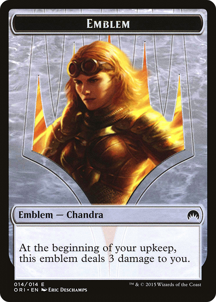 Image of Emblem - Chandra, Roaring Flame (ORI-014) - Magic Origins Tokens