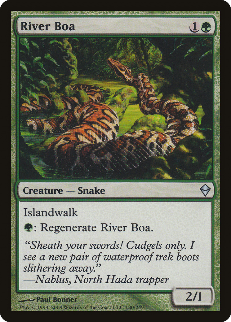Image of River Boa (ZEN-180) - Zendikar Foil