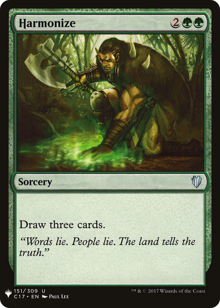 Image of Harmonize (C17) (LIST-151) - The List