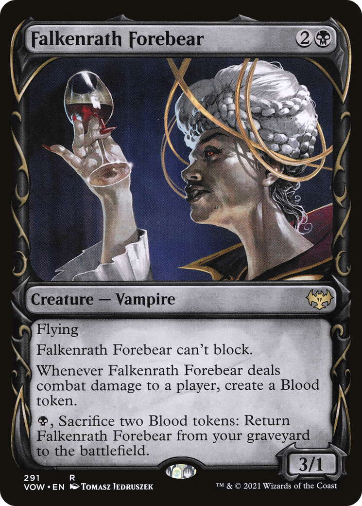 Image of Falkenrath Forebear (Showcase) (VOW-291) - Innistrad: Crimson Vow: (Showcase) Foil