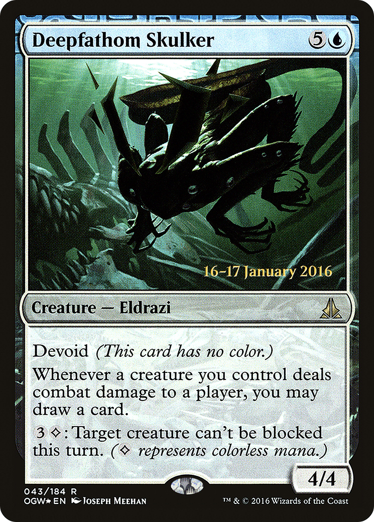 Image of Deepfathom Skulker (PRE-043) - Oath of the Gatewatch Promos: (devoid) Foil