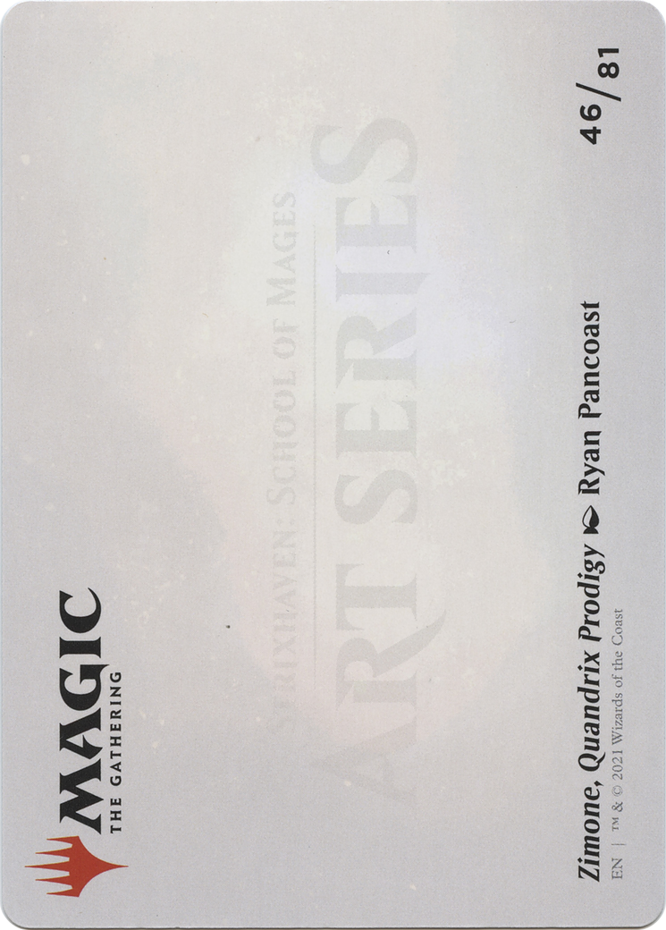 Image of Zimone, Quandrix Prodigy // Zimone, Quandrix Prodigy (ASTX-046) - Strixhaven Art Series (Borderless) Foil