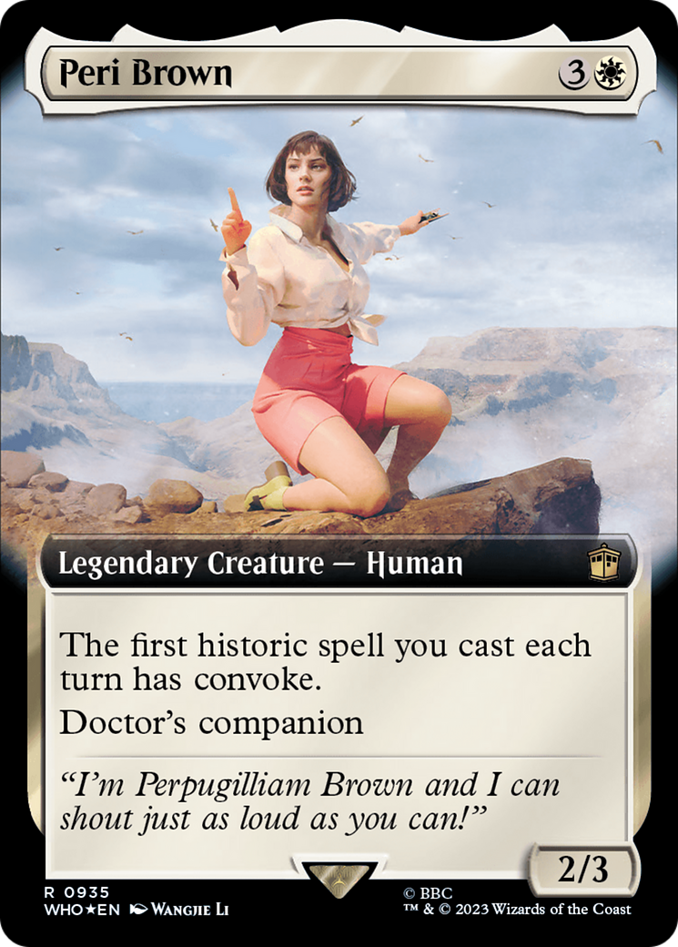 Image of Peri Brown (Extended Art) (Surge Foil) (WHO-935) - Doctor Who: (Extended Art) Foil