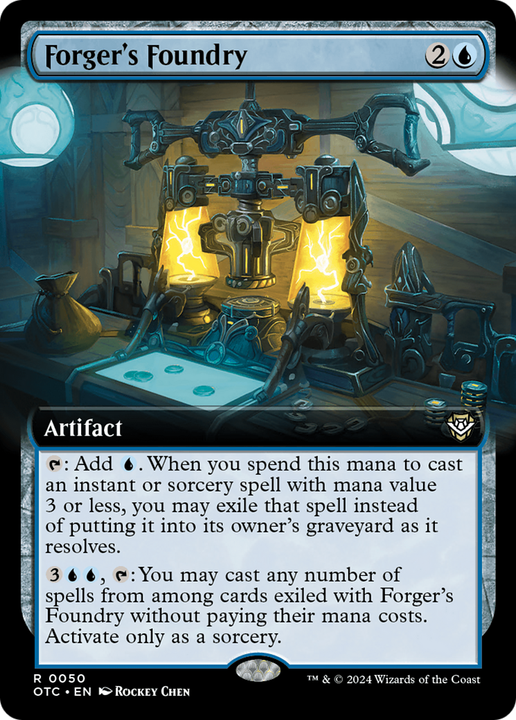 Image of Forger's Foundry (Extended Art) (OTC-050) - Outlaws of Thunder Junction Commander: (Extended Art)
