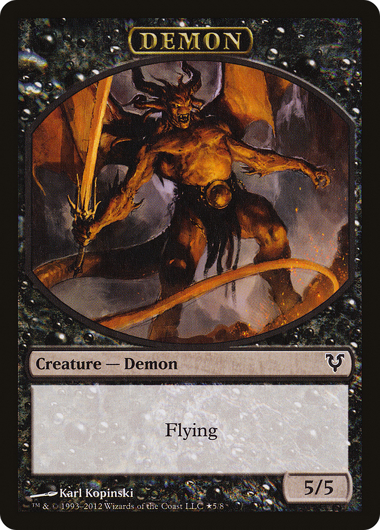 Image of Angel // Demon Double-Sided Token (PRE-1 // 5) - Open the Helvault Foil