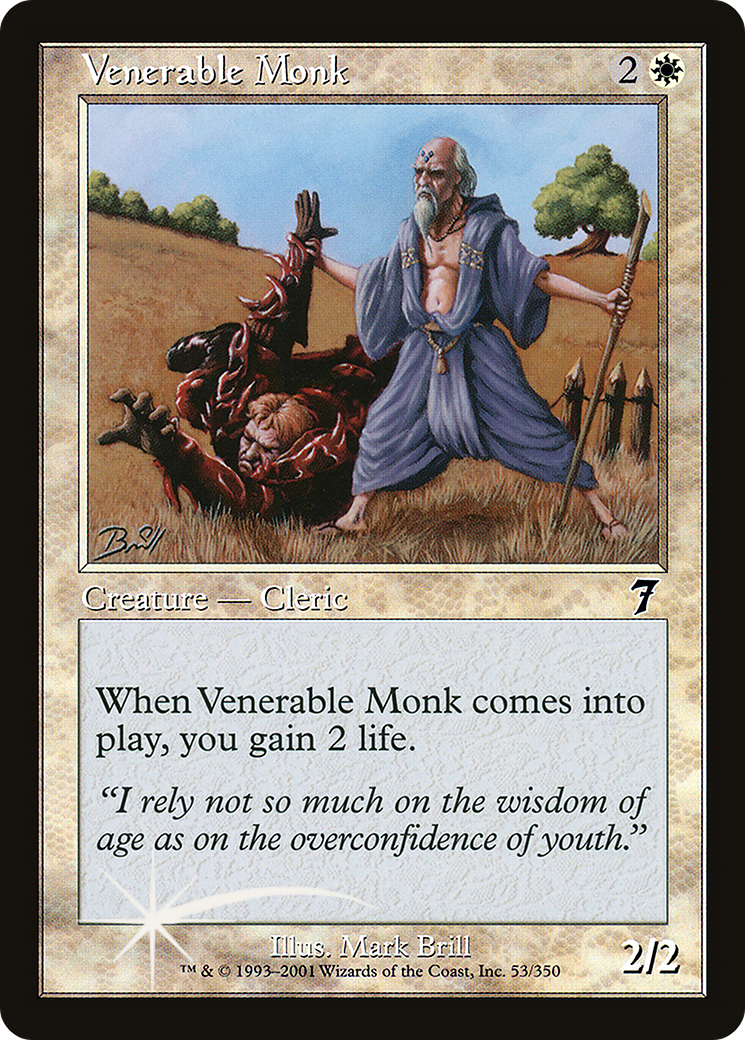 Image of Venerable Monk (7ED-053) - 7th Edition Foil