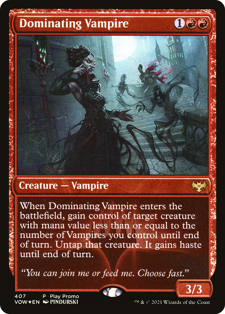 Image of Dominating Vampire (PLAY-407) - Innistrad: Crimson Vow Foil