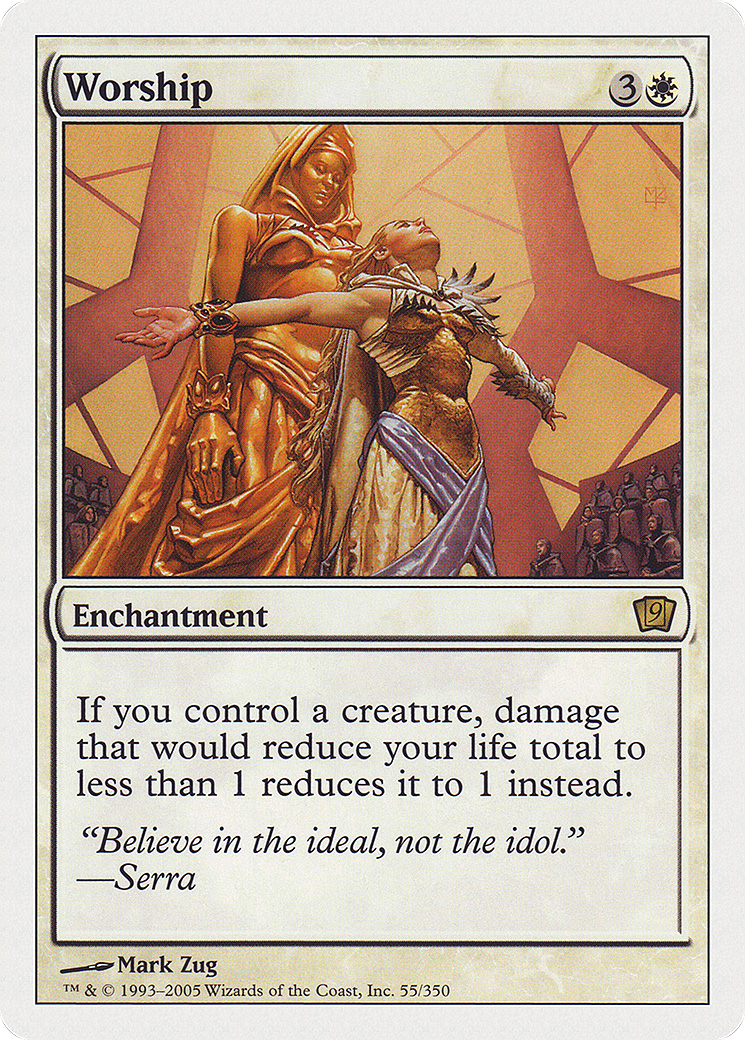Image of Worship (9ED-055) - 9th Edition Foil