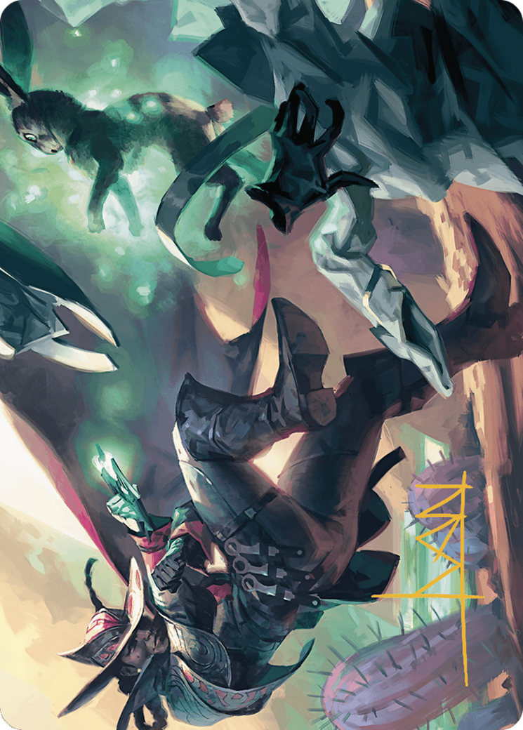 Image of Metamorphic Blast // Metamorphic Blast (AOTJ-007) - Outlaws of Thunder Junction Art Series (Borderless) Foil