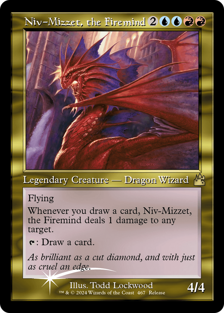 Image of Niv-Mizzet, the Firemind (Retro Frame) (LARP-467) - Ravnica Remastered Foil