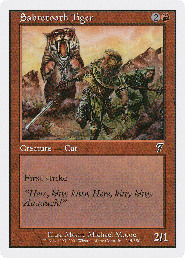 Image of Sabretooth Tiger (7ED-215) - 7th Edition