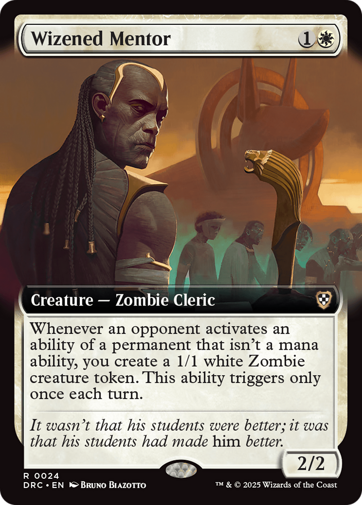 Image of Wizened Mentor (Extended Art) (DRC-024) - Commander: Aetherdrift: (Extended Art)