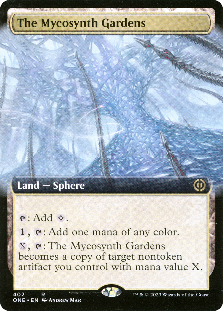 Image of The Mycosynth Gardens (Extended Art) (ONE-402) - Phyrexia: All Will Be One: (Extended Art)
