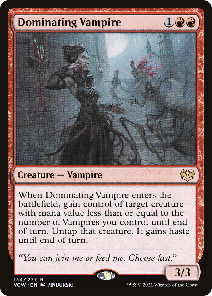 Image of Dominating Vampire (VOW-154) - Innistrad: Crimson Vow Foil