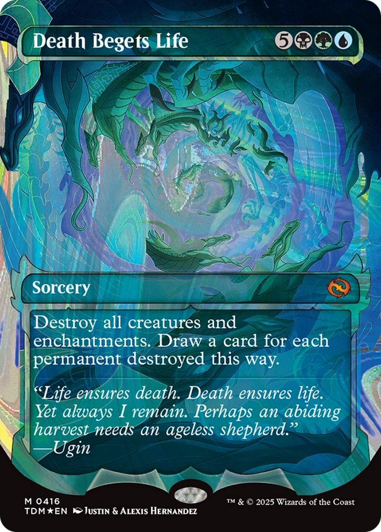 Image of Death Begets Life (Showcase) (Halo Foil) (TDM-416) - Tarkir: Dragonstorm: (Showcase) Foil