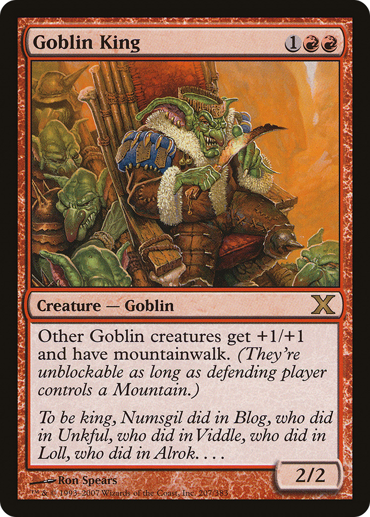 Image of Goblin King (10E-207) - Tenth Edition